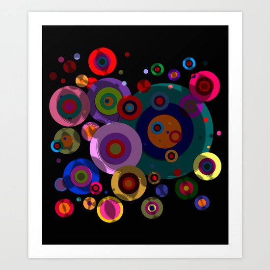 Abstract #320 Circles & Shadows Art Print
