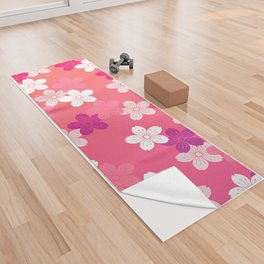 Japanese Ombre sakura pattern 002 Yoga Towel