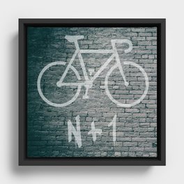 N + 1 Bike Graffiti Framed Canvas