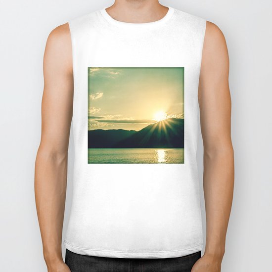at the lake Biker Tank