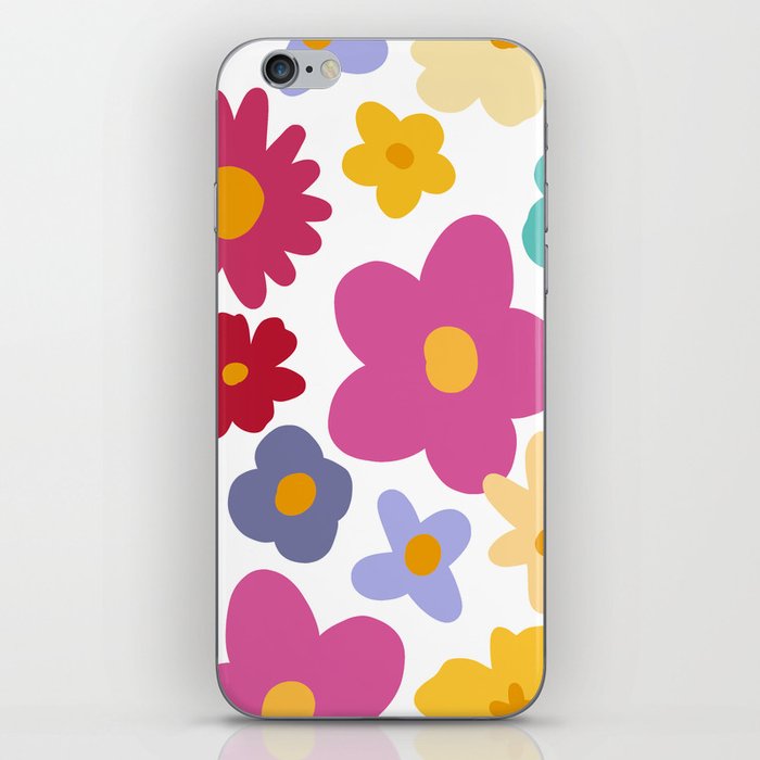 Colorful Matisse Retro Flowers Summer Garden iPhone Skin