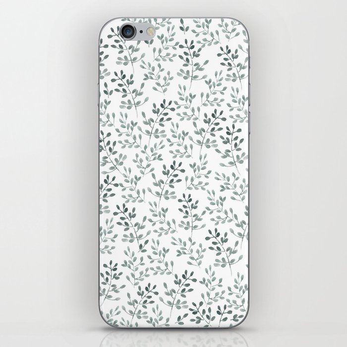 Tiny leaves pattern iPhone Skin
