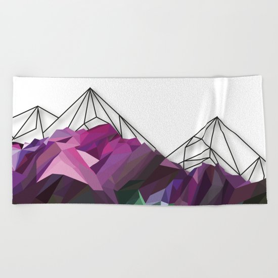 Crystal Mountains Beach Towel