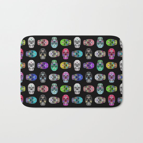 I love your Robotic Skull Heart on Black Bath Mat