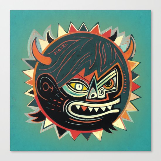 Gorilla - blue Canvas Print