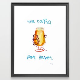 Una caña por favor Framed Art Print