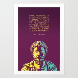 Marcus Aurelius Inspirational Stoic Quote: The Power to Revoke Art Print