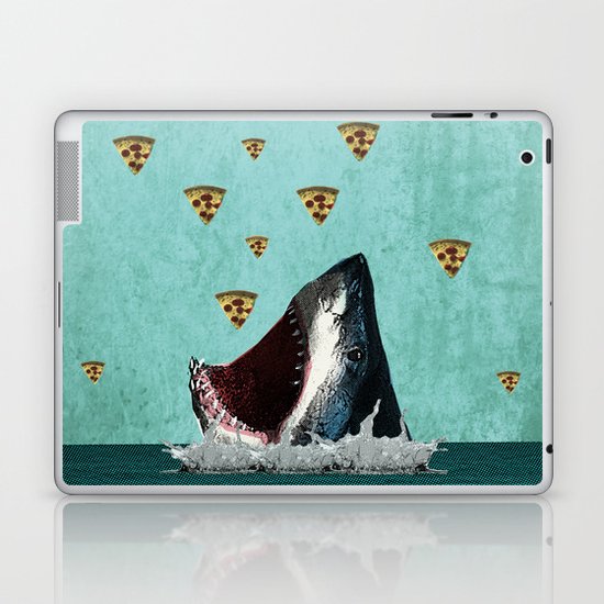 Pizza Shark Print Laptop & iPad Skin