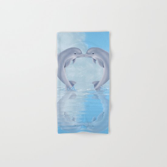 Kissing dolphins Hand & Bath Towel