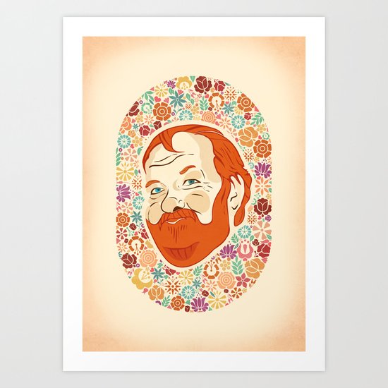Flower man Art Print