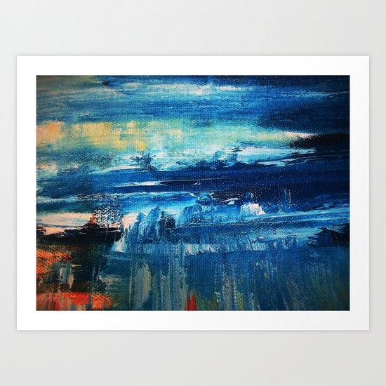 Sky and Sea Reflection Abstract Art Print