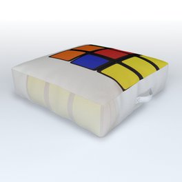 Unsolved Mysteries Outdoor Floor Cushion | Game, Puzzle, 1980S, Photo, Color, Colorful, Rubikscube, Digital, Cube, Retro 