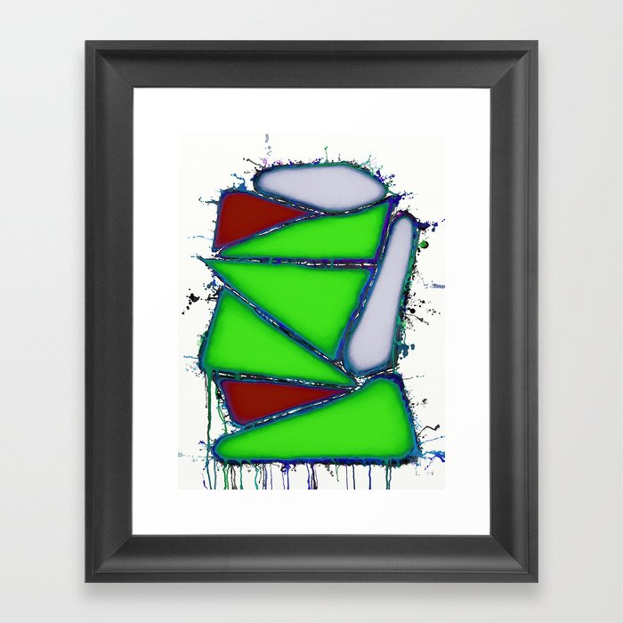 Green sail Framed Art Print
