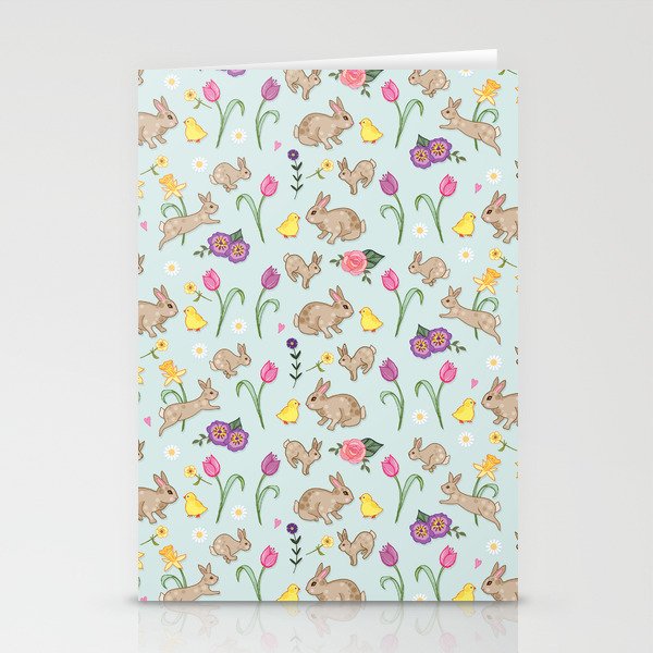 Spring Bunnies Stationery Cards