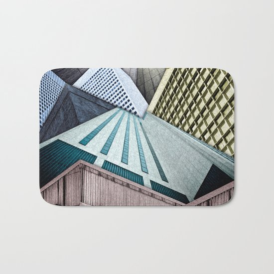 Angles of City Structures Bath Mat