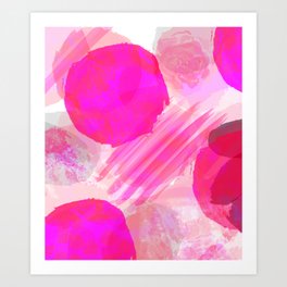 Pink Abstract Pattern Art Print