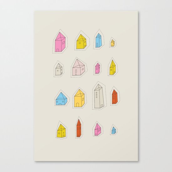 Transparent Houses Canvas Print