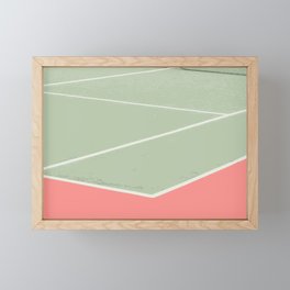 Tennis game Framed Mini Art Print