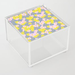 Pastel Spring Flowers Ombre Lilac Purple Acrylic Box