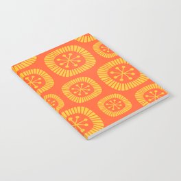 Mid-Century Modern Atomic Abstract Composition 238 Orange and Yellow Notebook