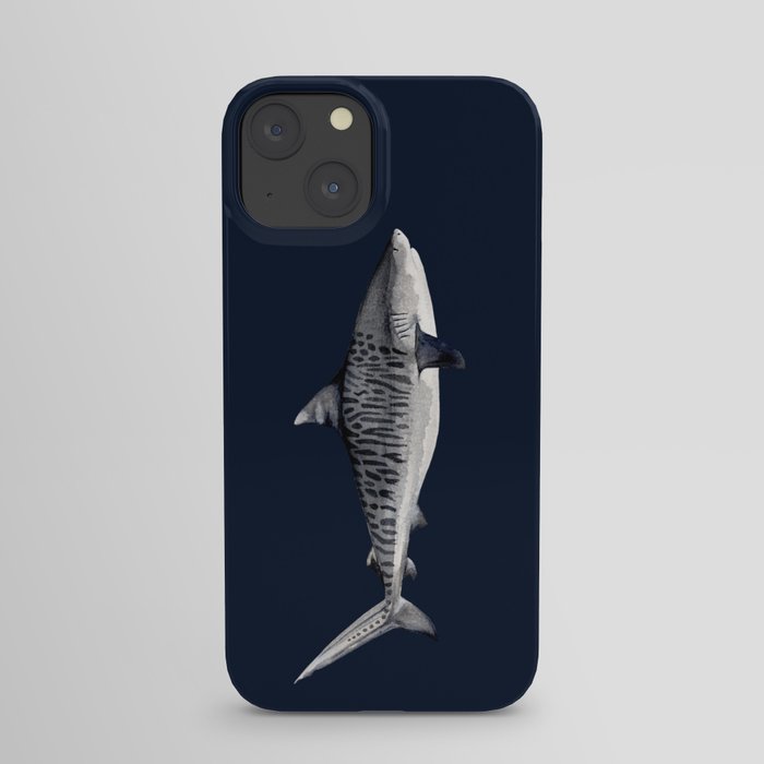 TIGER SHARK-navy blue iPhone Case