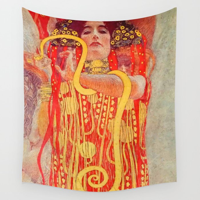 Gustav Klimt University Of Vienna Ceiling Paintings Medicine Detail Showing Hygieia Wandbehang