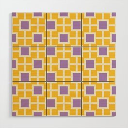 Classic Hollywood Regency Pattern 778 Lavender and Yellow Wood Wall Art
