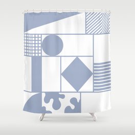 Geometric balance modern shapes composition 21 Shower Curtain