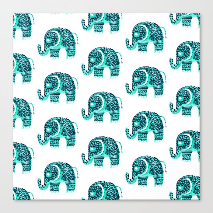 Modern Teal Watercolor Floral Henna Mandala Cute Elephant Pattern Canvas Print By Pink Water Society6 It's the choice of natural hair dye for anyone who wants colour, gloss, and vibrance, without damaging their hair. society6