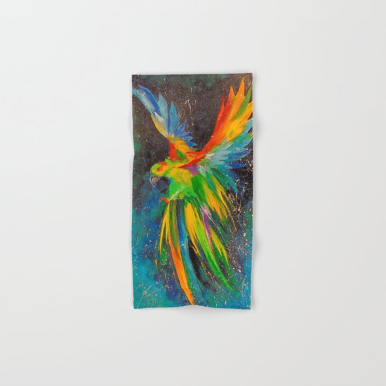 Parrot in flight Hand & Bath Towel