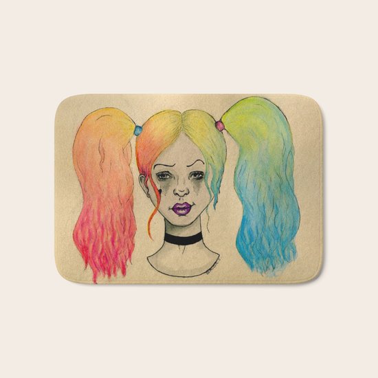 HARLEY QUINN FANART Bath Mat