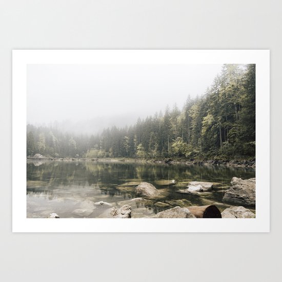Pale lake - landscape photography Art Print