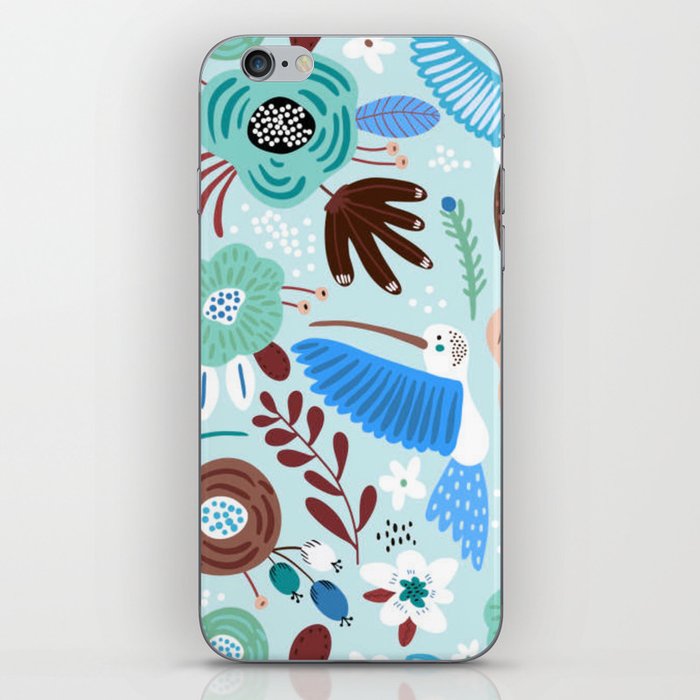 Colibri Birds and Flowers 2 iPhone Skin