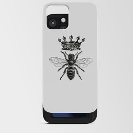 Queen Bee No. 1 | Vintage Bee with Crown | Black and White | iPhone Card Case