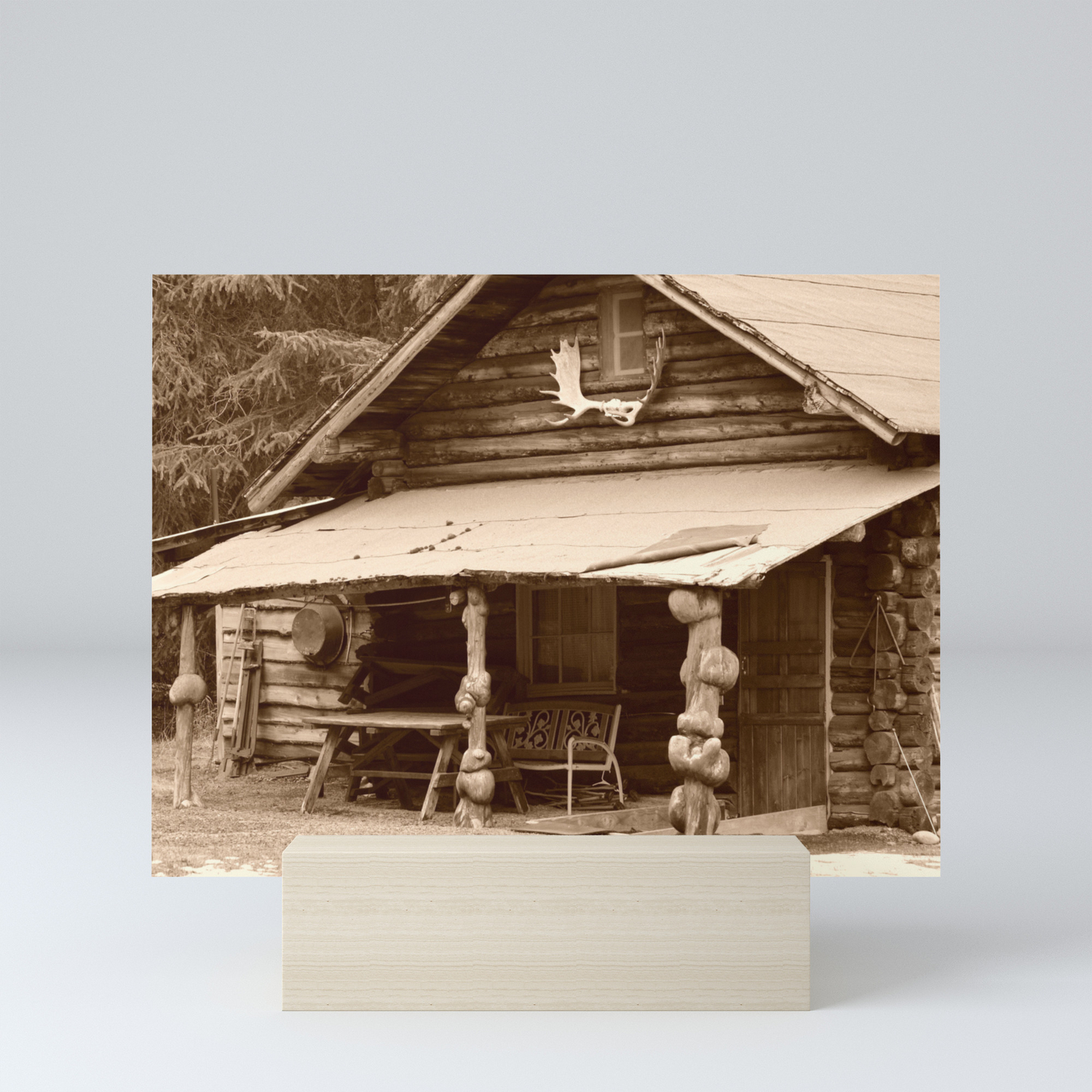 Old Log Cabin Mini Art Print By Alaskanmommabear Society6