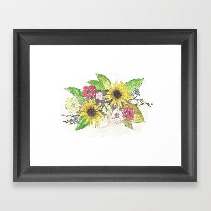 Flowers I Framed Art Print