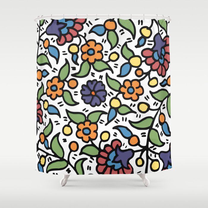 Palestinian Ceramic Pattern   Shower Curtain