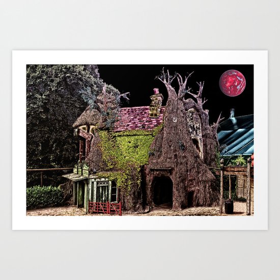 Haunted Tree House Art Print