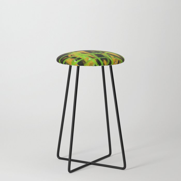 Abstract Painting 112. Contemporary Art.  Counter Stool