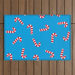 Flat Christmas Candy Seamless Pattern Outdoor Rug
