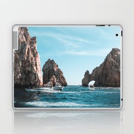 Mexico Photography - Ocean Surrounded By Majestic Hills Laptop Skin