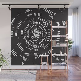 black white pattern Galaxy geometric Wall Mural