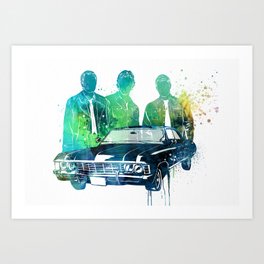 SuperNatural brothers and the Chevy Impala Art Print