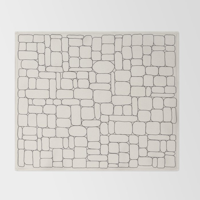 Stone Wall Drawing 3 Throw Blanket By Theinformation Society6 Stone Wall Drawing 3 Throw Blanket By Theinformation Society6