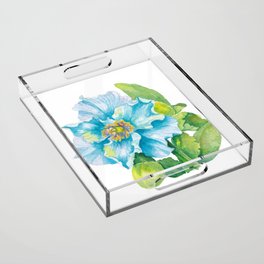 blue poppy Acrylic Tray