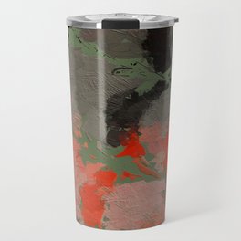 Abstract Red and Gray Travel Mug