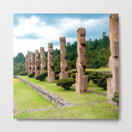 Mexico Photography - Sculptures In A Beautiful Park Metal Print