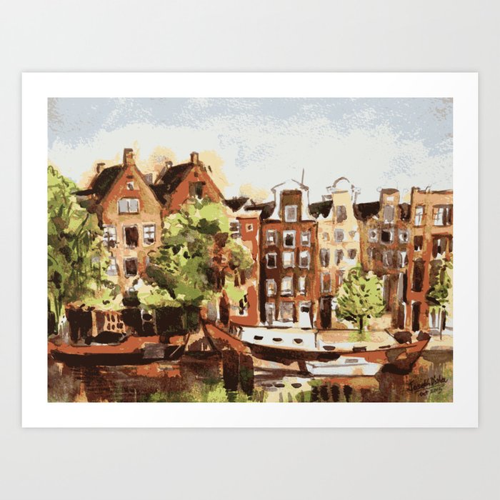 Amsterdam Dutch Buildings Netherlands Art Print