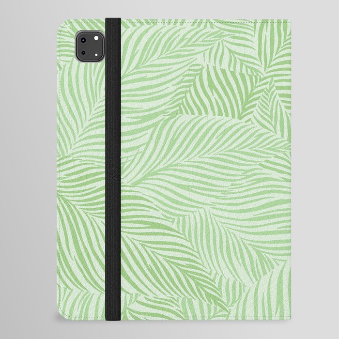 Abstract green leaf pattern, Digital Illustration background iPad Folio Case