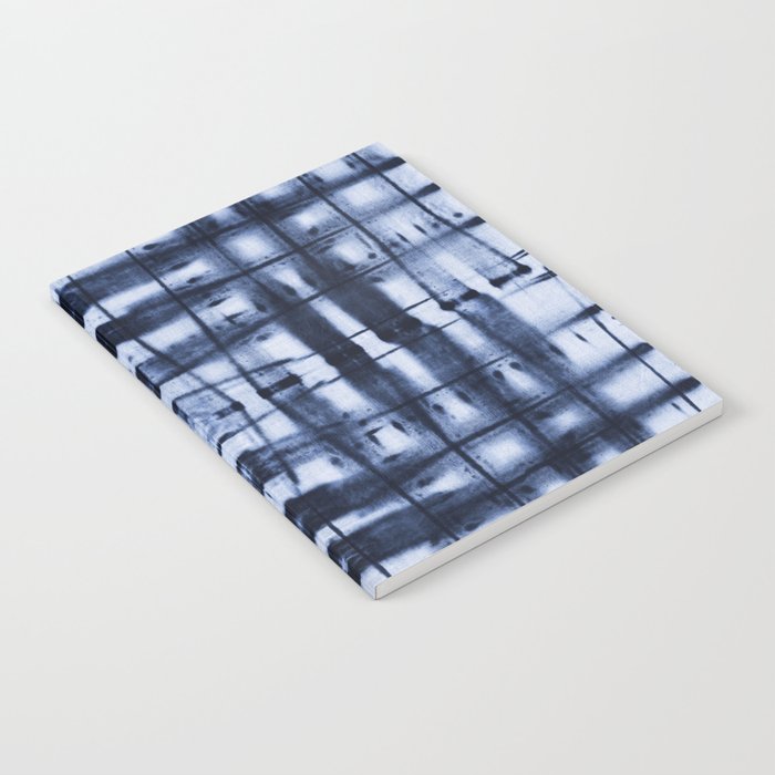 Square indigo shibori Notebook